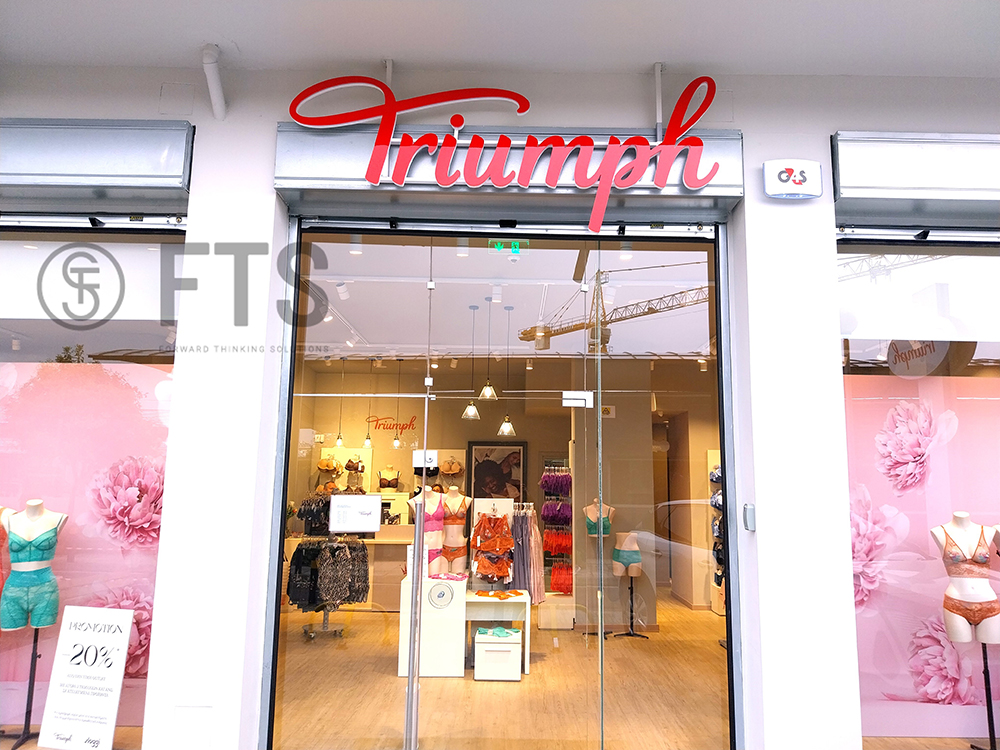 Κατάσκευη καταστήματος TRIUMPH στον Περισσό από την FTS HELLAS